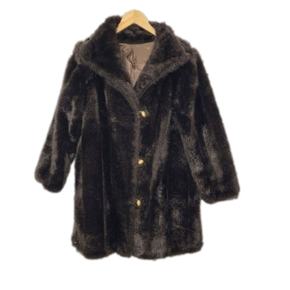 DARK Brown almost Black Mid Length Vintage fur - Picture 1 of 16